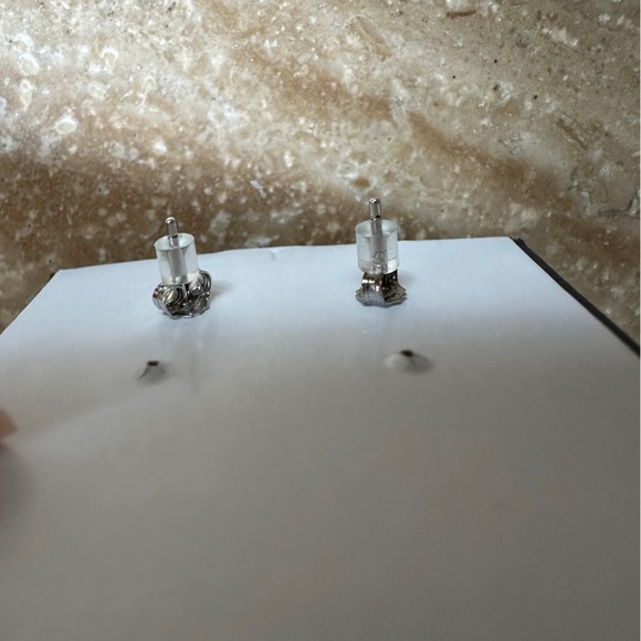 Contessa Di Capri Sterling Silver “C” Stud Earrings - Picture 7 of 7